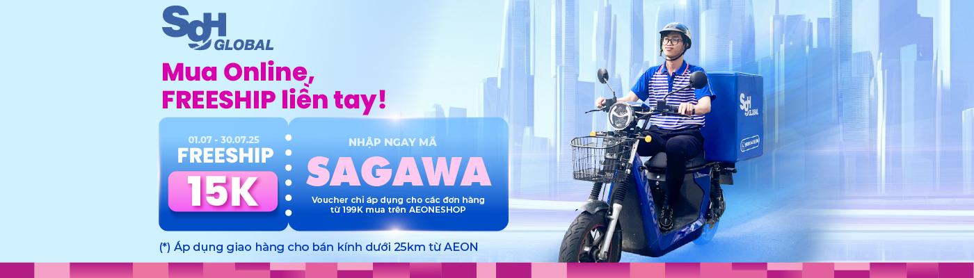 Sagawa freeship trên AEONESHOP