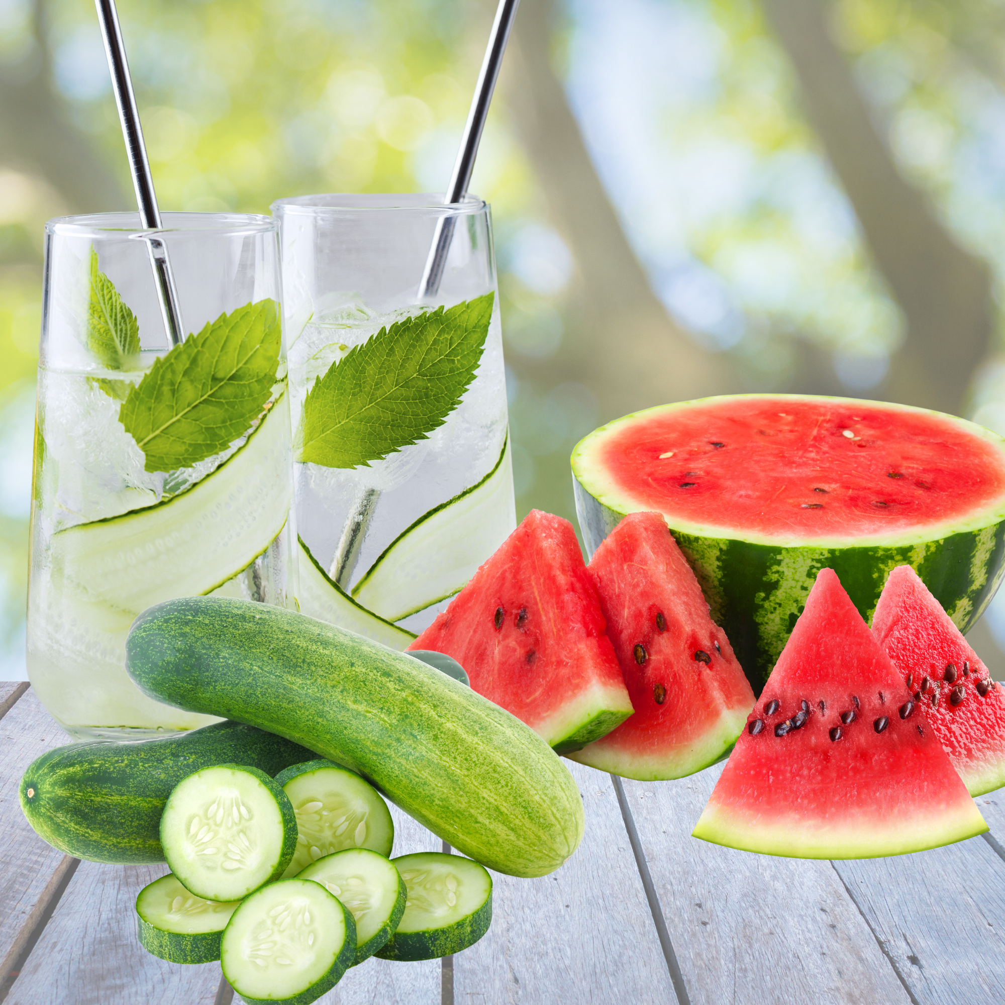 Nước Detox Dưa Leo và Dưa Hấu