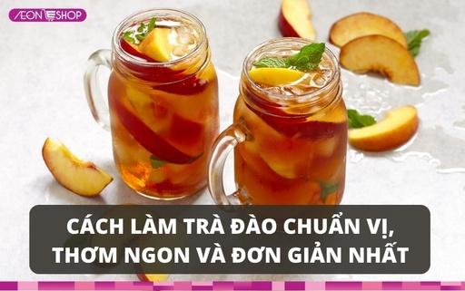 Cách làm trà đào chuẩn vị, thơm ngon, đơn giản nhất image 1