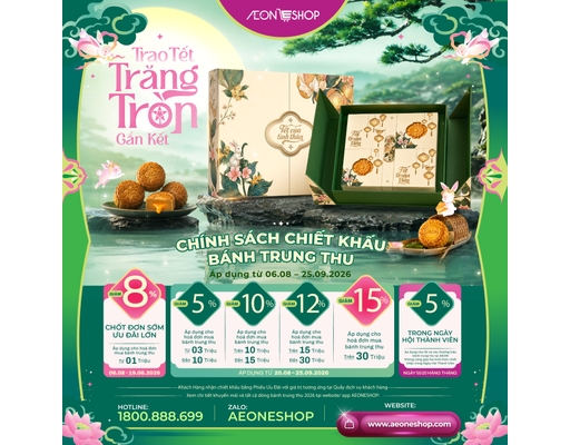 Bánh Nướng Trung Thu Sen Bảo Cốm 1 Trứng 160g AEON DESSERT ảnh 1