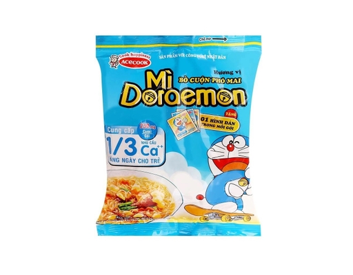 Mì Doraemon Vị Bò Cuộn Phô Mai Gói 62G ACECOOK ảnh 0