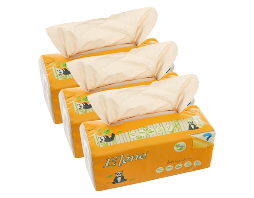 Khăn Giấy Rút Tre 3 Lớp - 3 Gói x 160 Tờ Elène ảnh 0
