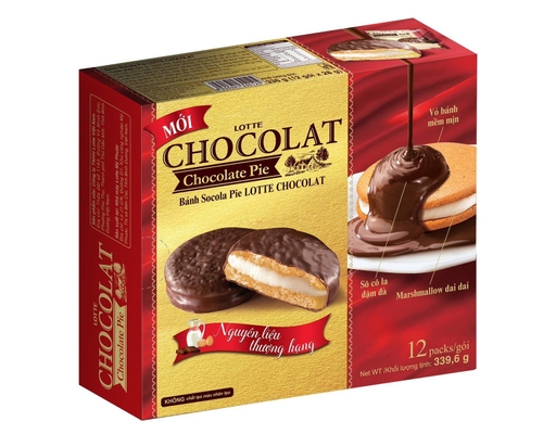 Bánh Socola Pie 340g Lotte Chocolate ảnh 1