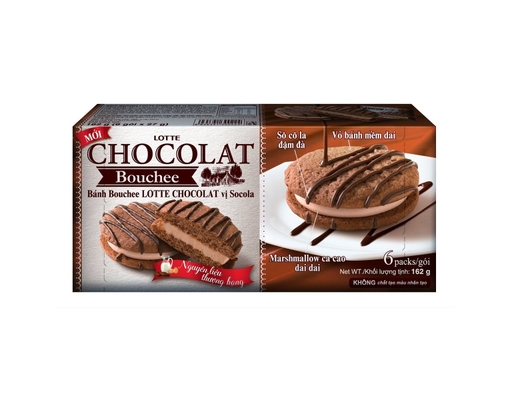 Bánh Bouchee Vị Socola 162g Lotte Chocolatee ảnh 1