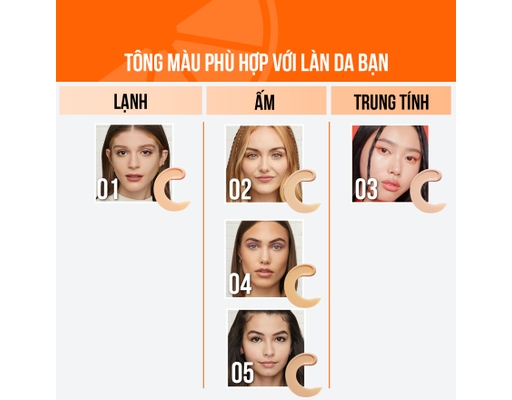 Kem Nền Sáng Da Chống Nắng, Mỏng Nhẹ & Kiềm Dầu SPF50 Fit Me Tint #03 30ml MAYBELLINE ảnh 6