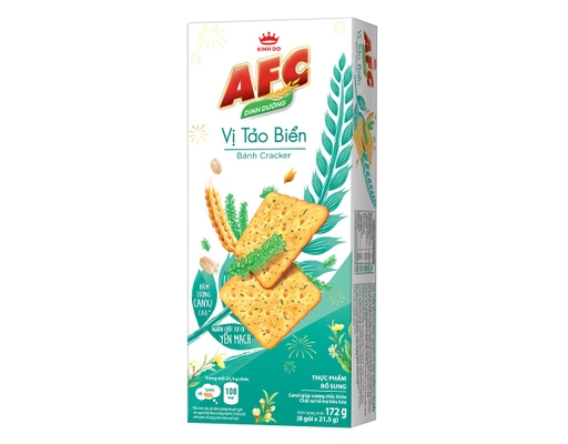 Bánh Cracker Dinh Dưỡng Vị Tảo Biển 172g AFC ảnh 1