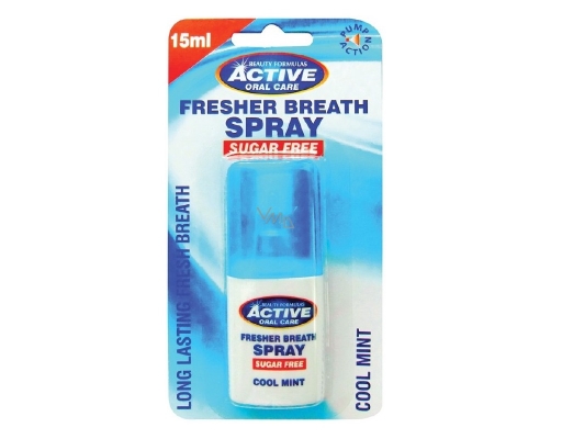 Xịt Thơm Miệng Hương Bạc Hà Active Oral Care Fresher Breath Spray Cool Mint 15ml Beauty Formulas ảnh 0