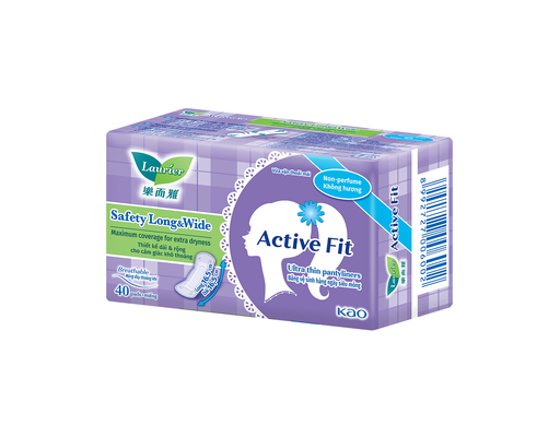 Băng Vệ Sinh Ngày Đầu - Cuối Active Fit Không Hương 40 Miếng Laurier ảnh 1