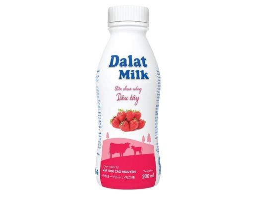 Sữa Chua Uống Vị Dâu Tây 200ml Dalatmilk ảnh 0