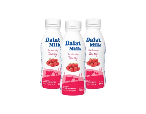 Sữa Chua Uống Vị Dâu Tây 200ml Dalatmilk ảnh 1