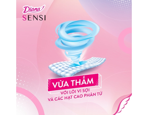 Băng Vệ Sinh Sensi Siêu Mỏng Cánh 23cm 8 miếng Diana ảnh 1