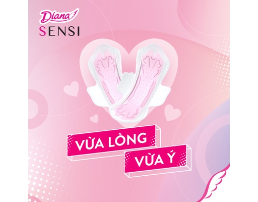 Băng Vệ Sinh Sensi Siêu Mỏng Cánh 23cm 8 miếng Diana ảnh 3
