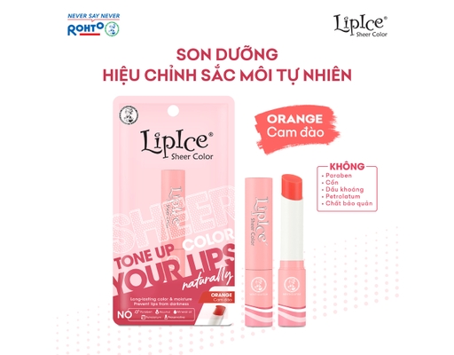 Son Dưỡng Hiệu Chỉnh Sắc Môi Orange Cam Đào 2.4g LipIce ảnh 5