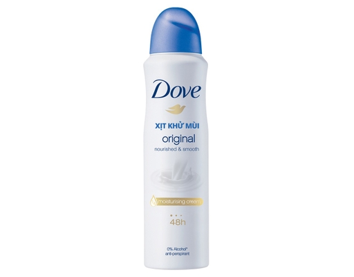 Xịt Khử Mùi Dịu Nhẹ Dưỡng Da Sáng Mịn Original 150ml Dove ảnh 0