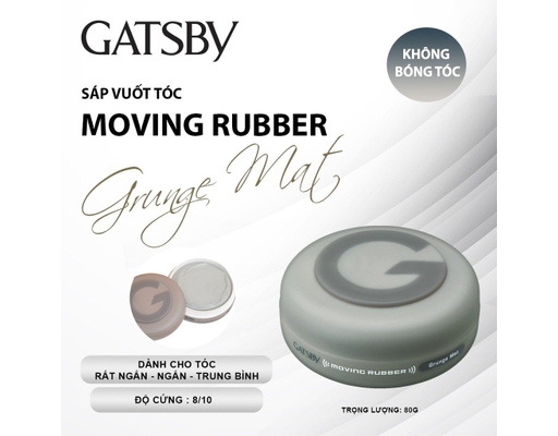 Sáp Vuốt Tóc Grunge Mat Xám 80g GATSBY ảnh 3