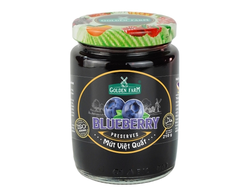 Mứt Việt Quất Jam Blueberry 210g Golden Farm ảnh 0
