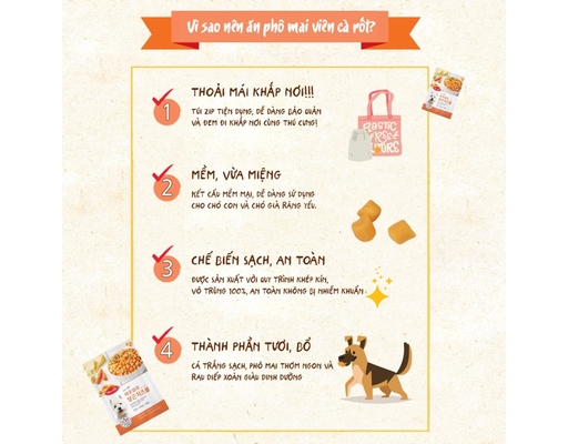 Phô Mai Cho Chó Vị Cà Rốt 100g Bowwow ảnh 3
