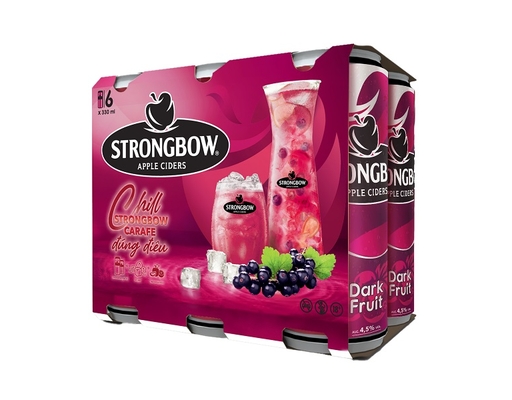 Lốc 6 Lon Nước Táo Lên Men Strongbow Dark Fruit 330ml x 6