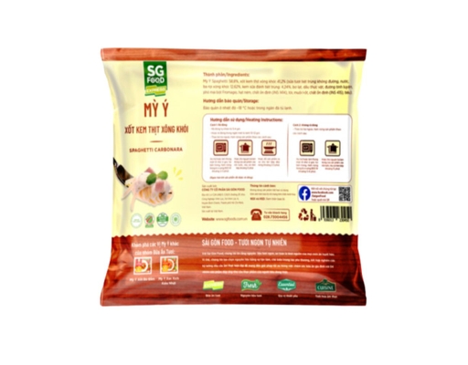 Mỳ Ý Xốt Kem Thịt Xông Khói 250g Sài Gòn Food ảnh 1