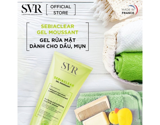 Gel Rửa Mặt Cho Da Dầu Sebiaclear Gel Moussant 200ml SVR ảnh 2