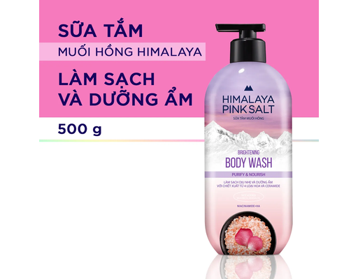 Sữa Tắm Muối Hồng Himalaya Làm Sạch Và Dưỡng Ẩm 500g HIMALAYA PINK SALT ảnh 1