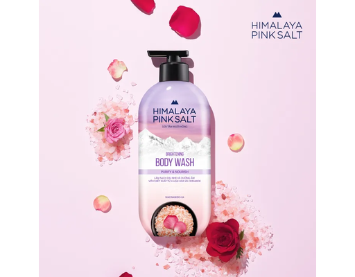 Sữa Tắm Muối Hồng Himalaya Làm Sạch Và Dưỡng Ẩm 500g HIMALAYA PINK SALT ảnh 3