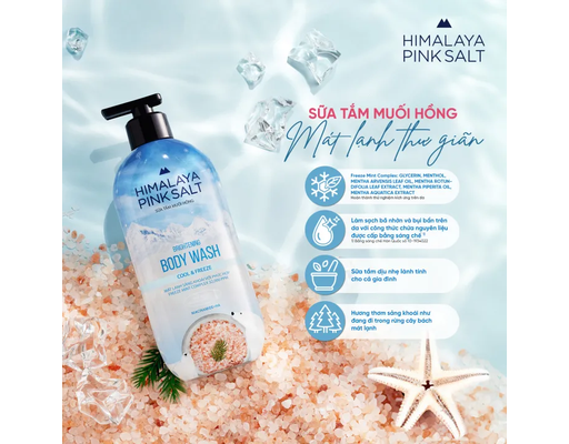 Sữa Tắm Muối Hồng Himalaya Mát Lạnh Thư Giãn 500g HIMALAYA PINK SALT ảnh 2