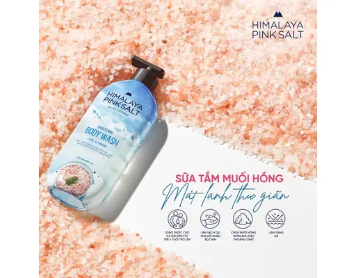 Sữa Tắm Muối Hồng Himalaya Mát Lạnh Thư Giãn 500g HIMALAYA PINK SALT ảnh 3