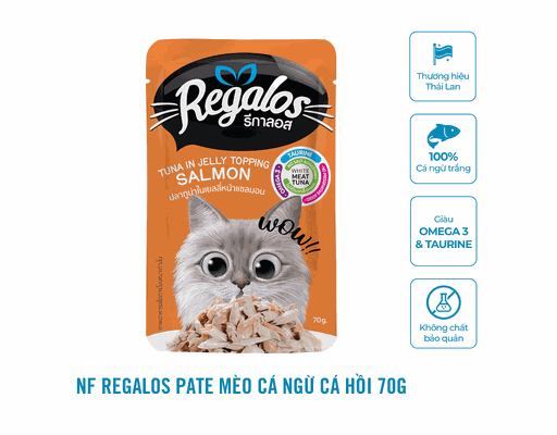 Thức Ăn Cho Mèo Vị Cá Ngừ Cá Hồi 70g Regalos ảnh 1