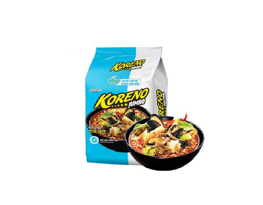 Thùng 10 Lốc Mì Jumbo 10 Gói x 1kg Vị Hải Sản Cay - 08202710 Koreno ảnh 0
