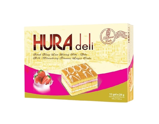 Bánh Bông Lan Deli Hương Sữa - Dâu 336g Hura ảnh 0