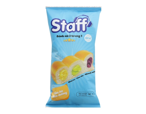 Bánh Mì Nhân Bơ-Cốm Sữa-Khoai Môn 90g Staff ảnh 0