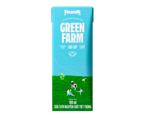 Lốc 4 Sữa Tiệt Trùng Green Farm Không Đường Vinamilk 180ml Vinamilk ảnh 2