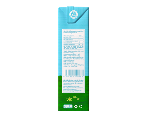 Lốc 4 Sữa Tiệt Trùng Green Farm Không Đường Vinamilk 180ml Vinamilk ảnh 3