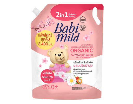 Nước Giặt Xả White Sakura 2400ml Babi Mild ảnh 0