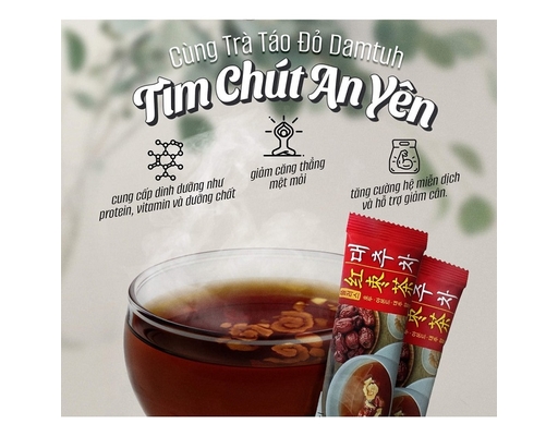 Bột Trà Táo Đỏ Hỗn Hợp 225g Damtuh ảnh 1
