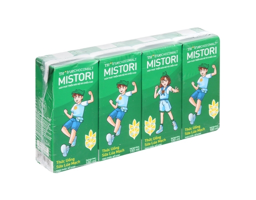 Lốc 4 hộp thức uống sữa lúa mạch TH true CHOCOMALT MISTORI 180ml GIÁ TỐT