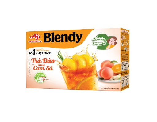 Trà Đào Hương Cam Sả 8 gói x 11g Blendy ảnh 0