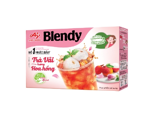 Trà Vải Hương Hoa Hồng 8 gói x 11g Blendy ảnh 0