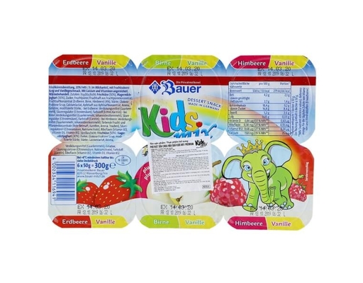 Pho Mát Sữa Chua Hoa Quả Kids Mix Premium 6 x 50g Bauer ảnh 1