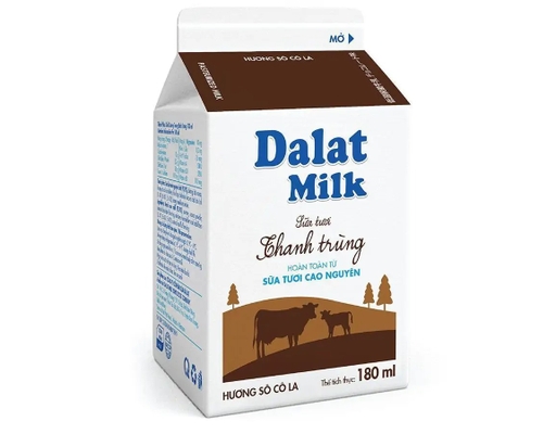 Sữa Thanh Trùng Vị Chocolate 180ml Dalatmilk ảnh 0