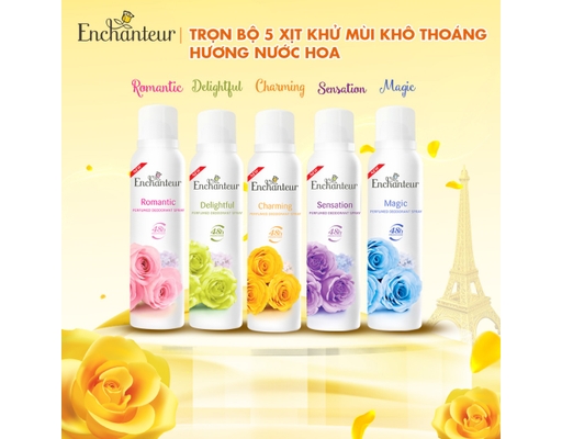 Xịt Khử Mùi Hương Nước Hoa Romantic 150ml Enchanteur ảnh 3