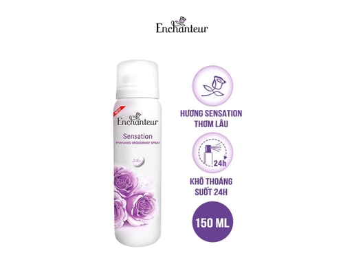Xịt Khử Mùi Hương Nước Hoa Sensation 150ml Enchanteur ảnh 1
