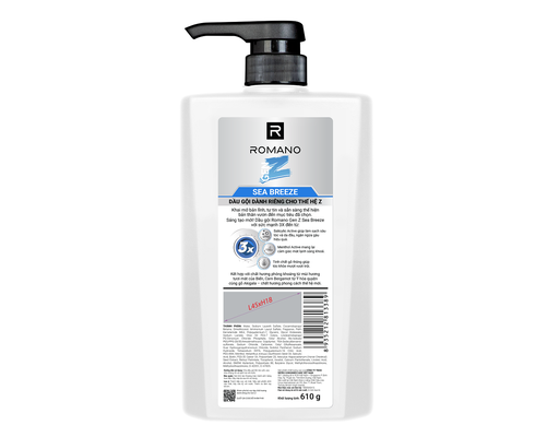 Dầu Gội Gen Z Sea Breeze 610g ROMANO ảnh 1