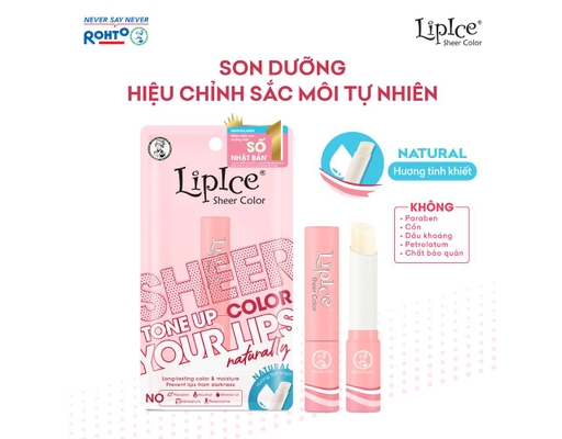 Son Dưỡng Sheer Color Natural Không Hương 2.4g LipIce ảnh 4