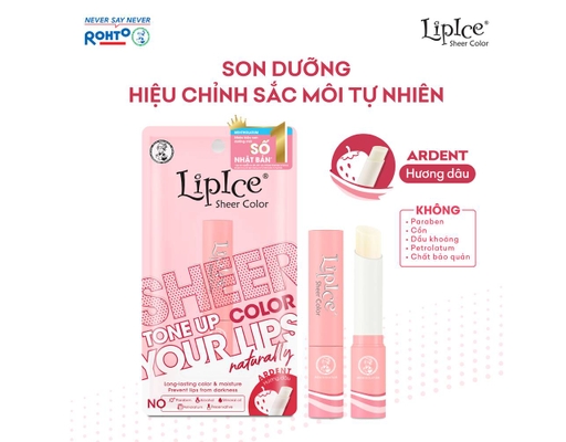 Son Dưỡng Sheer Color Ardent Hương Dâu 2.4g LipIce ảnh 4