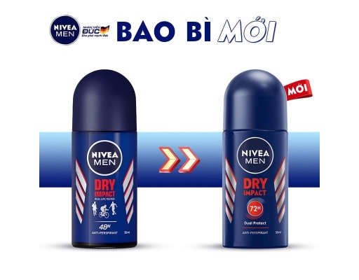 Lăn Ngăn Mùi Khô Thoáng Cho Nam 50ml NIVEA ảnh 2