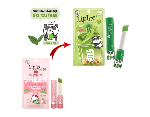 Son Dưỡng Có Màu Tự Nhiên Sheer Color Q Matcha Hương Trà Xanh Màu Hồng Tự Nhiên 2.4g LipIce ảnh 5