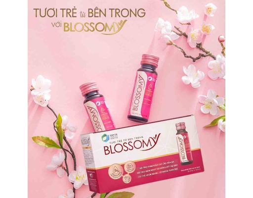 Nước Uống Đẹp Da Cải Thiện Sức Khỏe Hộp 10 Chai x 50ml Blossomy ảnh 3
