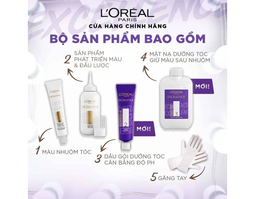 Kem Nhuộm Excellence #6.1 Màu Nâu Khói L'Oreal ảnh 6